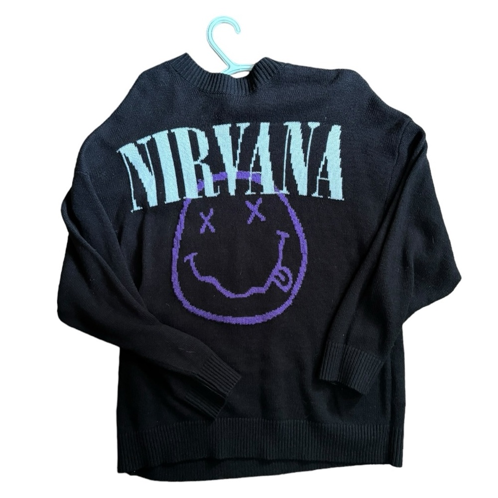 Nirvana graphic knit sweater